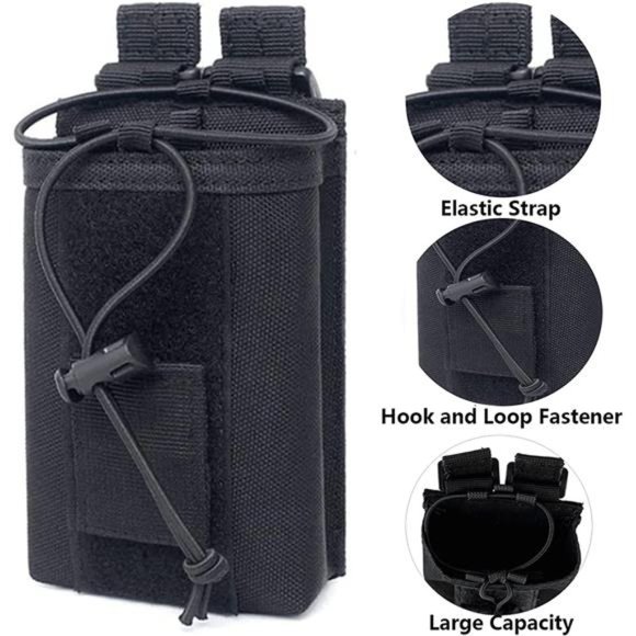 1000D Nylon Outdoor Tactical Pouch Sports Military Molle Radio Walkie Talkie - Picture 7 of 7